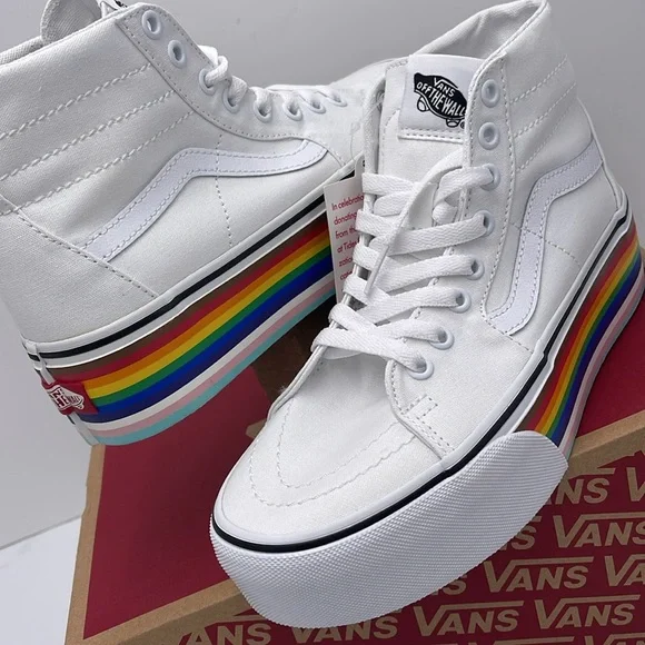 Vans WMNS Sk8-Hi Tapered Pride Rainbow Platform Sneakers 
VN0A7Q5PRNC - Picture 10 of 16